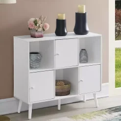 Kirklands Home Cabinets & Sideboards|Mid-Century Modern Cubby Cabinet White