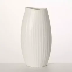 Discount Modern Ribbed Ceramic Vase Vases