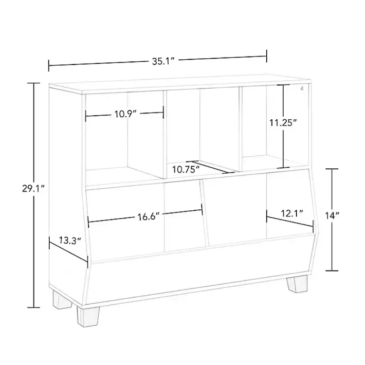 Kirklands Home Bookshelves|Multi Cubby Organizer Bookshelf White