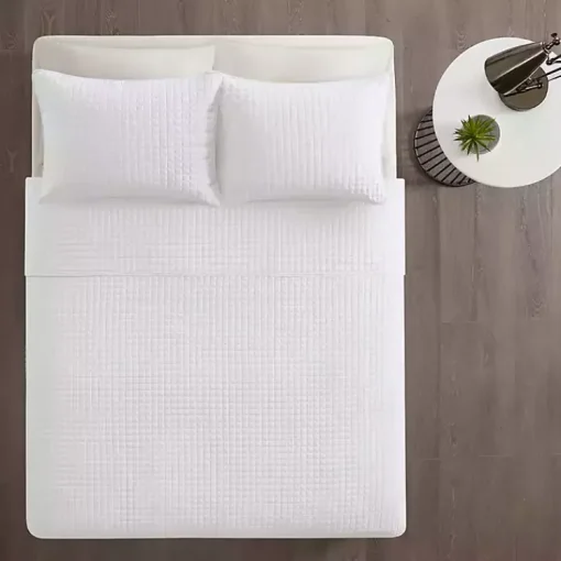 Kirklands Home Bedspreads & Coverlets|Nash 3-pc. Reversible Queen Coverlet Set White