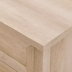 Kirklands Home Dressers & Chests|Oak Bronze Cupped Handle Nightstand White