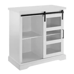 Kirklands Home Accent & End Tables|Oak Sliding Door Cabinet White