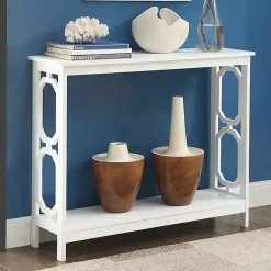 Kirklands Home Console Tables|Octagon Single Shelf Console Table White
