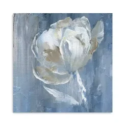 Kirklands Home Canvas Art|White on Blue Canvas Art Print, 30x30 in.