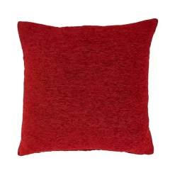 Clearance White on Red Snowflakes Chenille Pillow Christmas Pillows