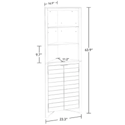 Kirklands Home Cabinets & Sideboards|Open Shelf Corner Cabinet White