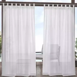 Kirklands Home Outdoor Curtains|Outdoor Miami Curtain Panel Set, 96 in. White