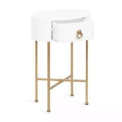 Kirklands Home Accent & End Tables|Oval Decklyn Accent Table White