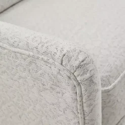 Kirklands Home Accent Chairs|Patterned Upholstered Swivel Glider Chair White