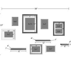 Kirklands Home Gallery Wall Frames|10-pc. Gallery Wall Frame and Shelf Set White
