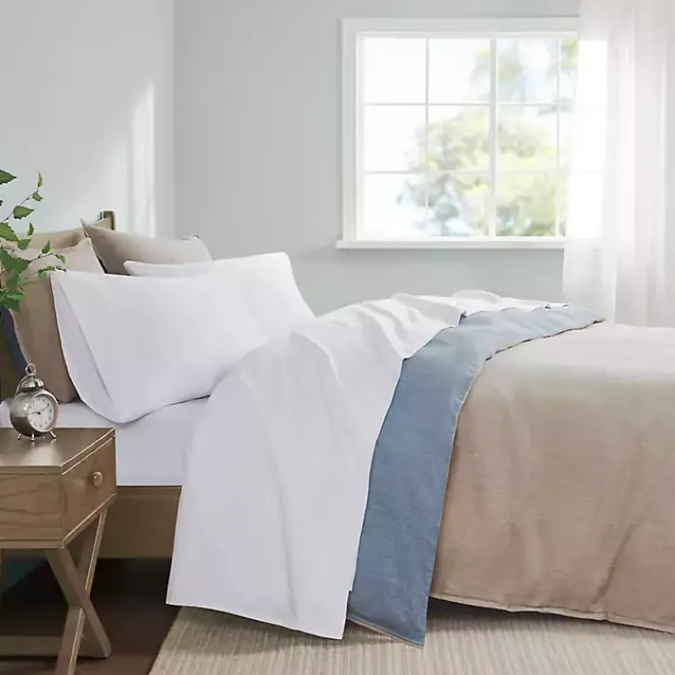 Kirklands Home Bed Sheets|Pima Cotton Sateen 4-pc. King Sheet Set White