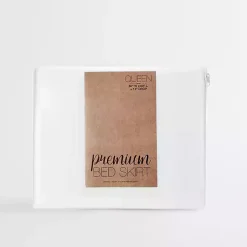 Kirklands Home Bedding Essentials|Pleated Microfiber Queen Bed Skirt White