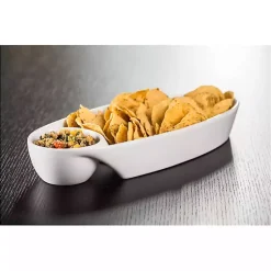 Kirklands Home Serving & Entertaining|Porcelain Chip & Dip Bowls, Set of 2 White