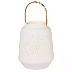 Sale Porcelain Lantern with Brass Handle, 5 in. Lanterns
