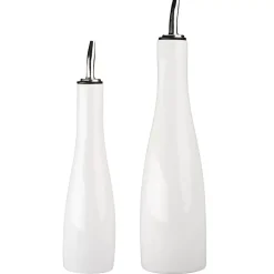 Kirklands Home Kitchen Accessories|Porcelain 2-pc. Oil and Vinegar Carafe Set White
