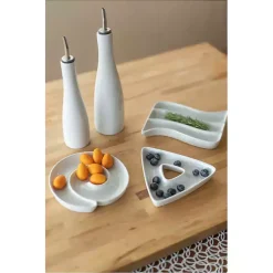 Kirklands Home Kitchen Accessories|Porcelain 2-pc. Oil and Vinegar Carafe Set White