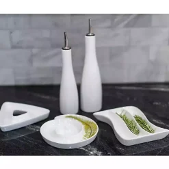 Kirklands Home Kitchen Accessories|Porcelain 2-pc. Oil and Vinegar Carafe Set White