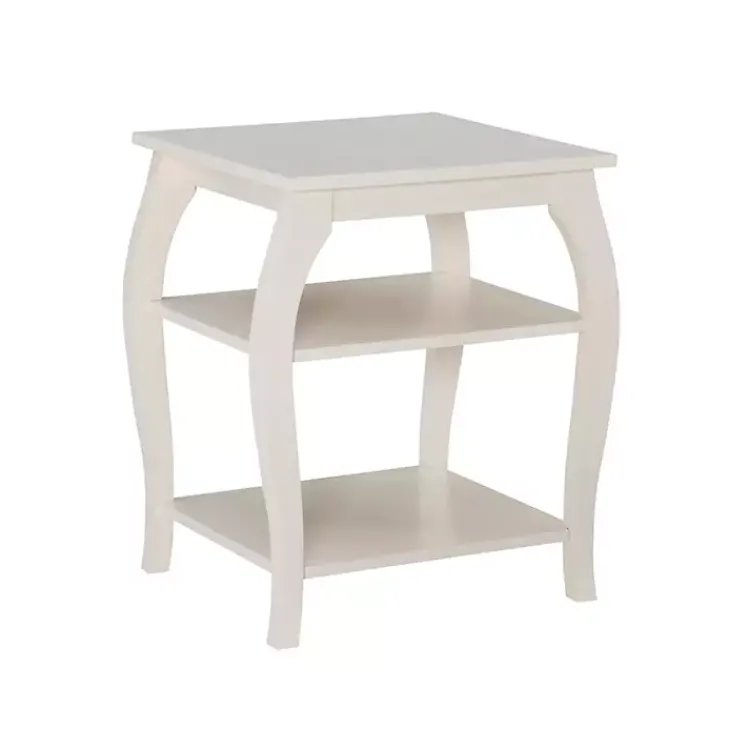 Kirklands Home Accent & End Tables|Prismatic Wood Accent Table White