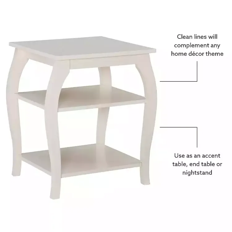 Kirklands Home Accent & End Tables|Prismatic Wood Accent Table White
