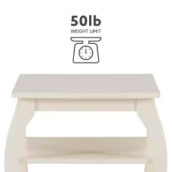 Kirklands Home Accent & End Tables|Prismatic Wood Accent Table White