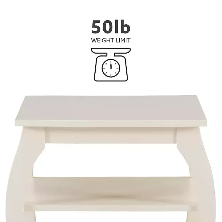 Kirklands Home Accent & End Tables|Prismatic Wood Accent Table White