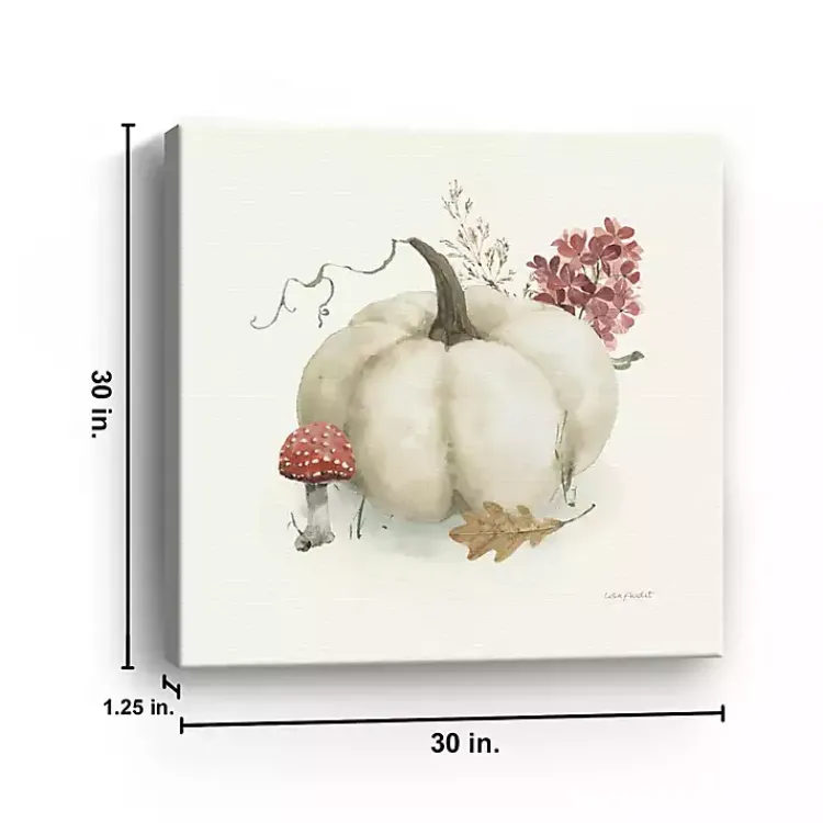 Outlet Pumpkin and Foliage Canvas Print, 30x30 in. Fall