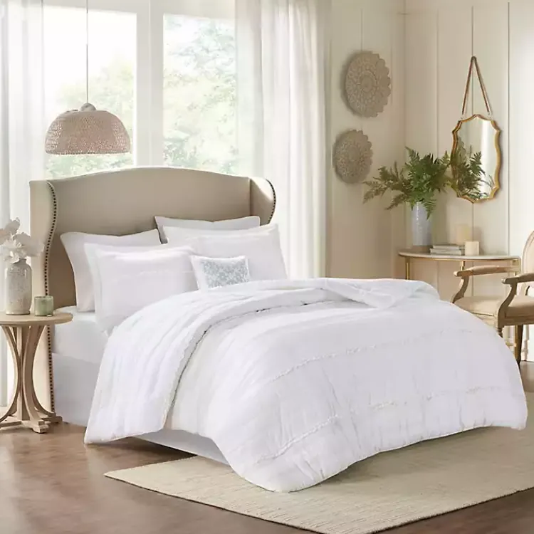 Kirklands Home Comforters|White Quilted California King 5-pc. Comforter Set
