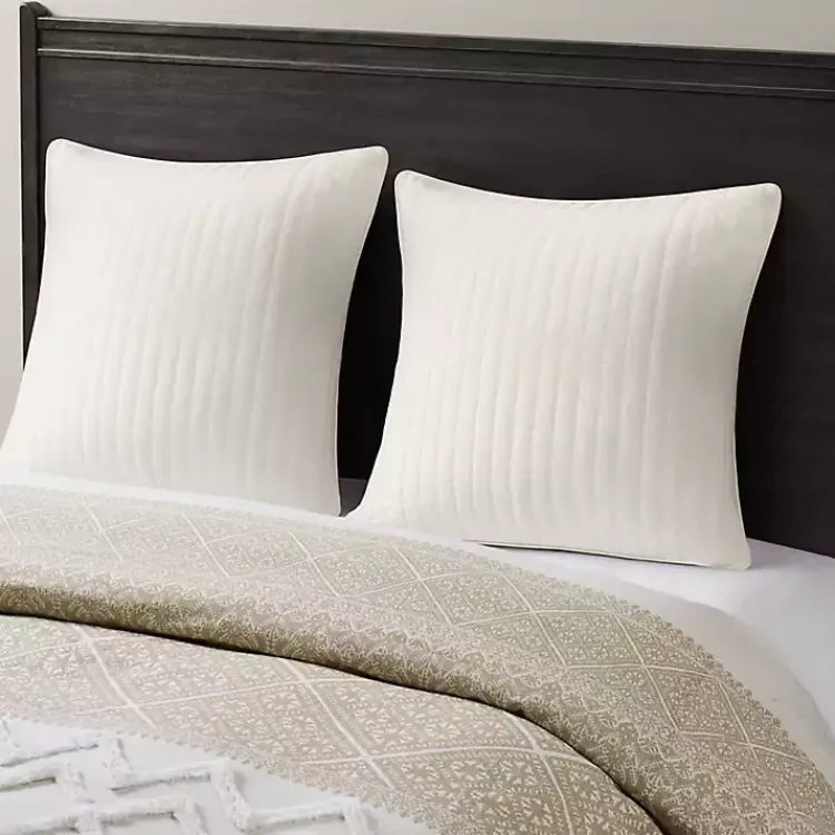 Kirklands Home Bedding Essentials|Quilted Euro Pillow Sham White