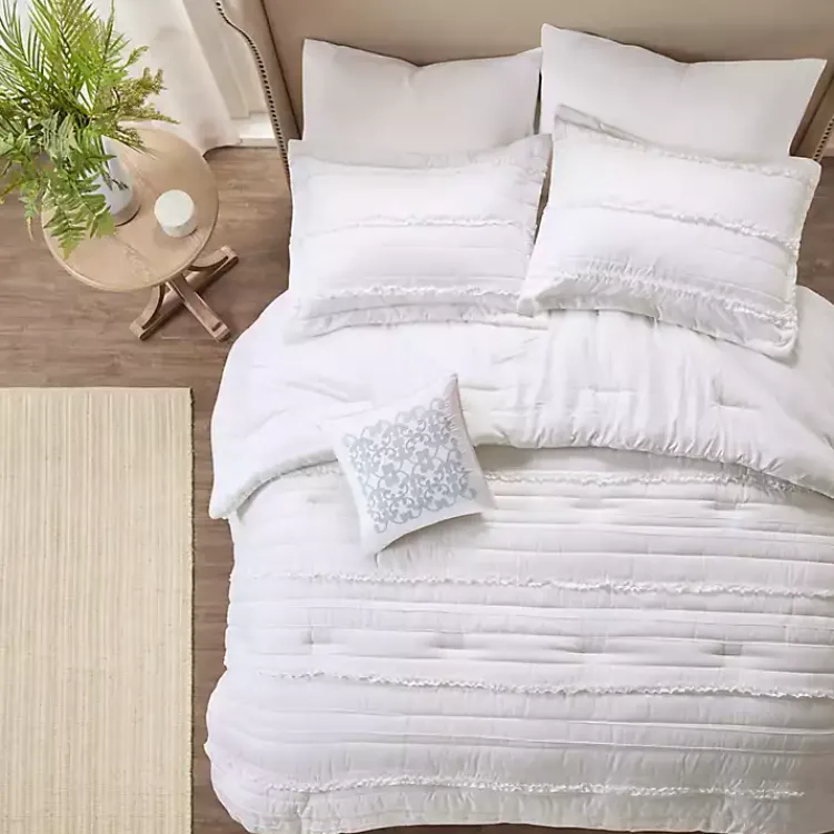 Kirklands Home Comforters|White Quilted King 5-pc. Comforter Set