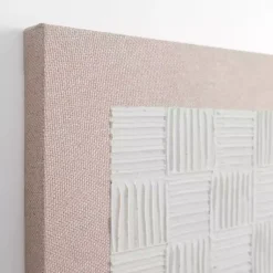 Kirklands Home Canvas Art|White Raked Checkered Canvas Art Print