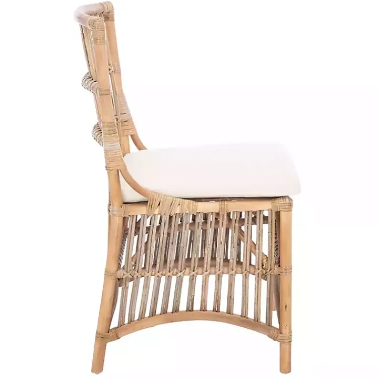 Kirklands Home Dining Chairs|Rattan Erika Dining Chairs, Set of 2 White