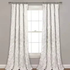 Kirklands Home Curtains & Drapes|Ravello Pintuck Curtain Panel, 84 in. White