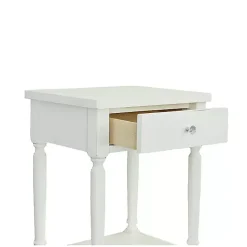 Kirklands Home Accent & End Tables|Rectangle Accent Table with Charging Station White