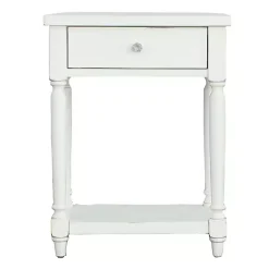 Kirklands Home Accent & End Tables|Rectangle Accent Table with Charging Station White
