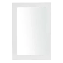 Kirklands Home Framed Mirrors|White Rectangular Wood Wall Mirror