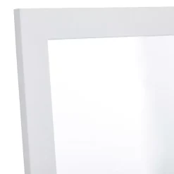 Kirklands Home Framed Mirrors|White Rectangular Wood Wall Mirror