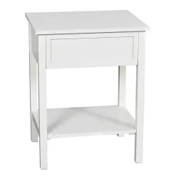 Kirklands Home Accent & End Tables|Ribbed Wood Colleen Accent Table White