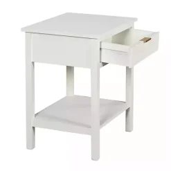 Kirklands Home Accent & End Tables|Ribbed Wood Colleen Accent Table White