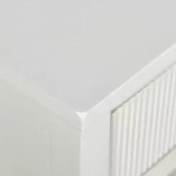 Kirklands Home Accent & End Tables|Ribbed Wood Colleen Accent Table White