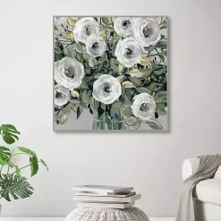 Kirklands Home Framed Art|White Rose Parade Framed Canvas Art Print