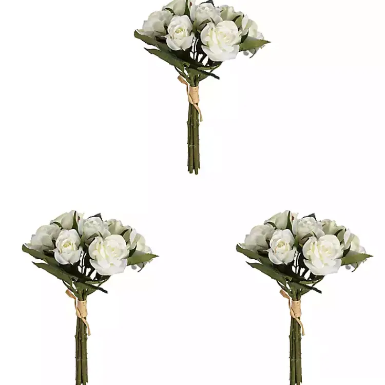 New Roses Bundle Bouquets, Set of 3 Stems & Bouquets