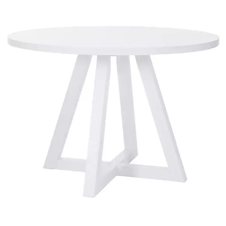 Kirklands Home Dining Tables|Round Criss-Cross Base Dining Table White