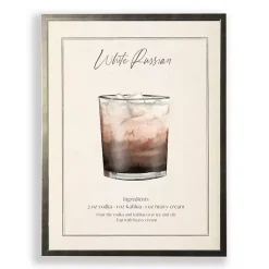 Kirklands Home Framed Art|White Russian Framed Art Print Brown