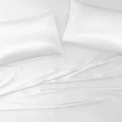 Kirklands Home Bed Sheets|Satin Standard 2-pc. Pillow Case Set White