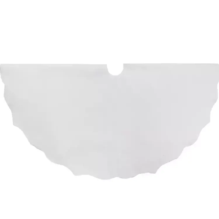 Hot Scalloped Christmas Tree Skirt, 48 in. Christmas Tree Skirts & Collars