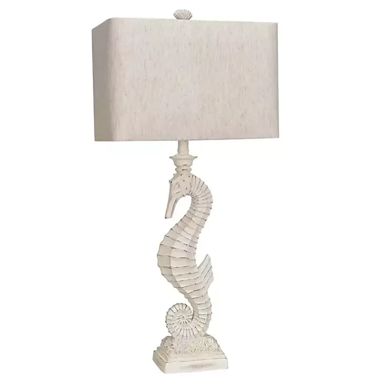 Kirklands Home Table Lamps|Seahorse Table Lamps, Set of 2 White