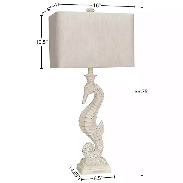 Kirklands Home Table Lamps|Seahorse Table Lamps, Set of 2 White