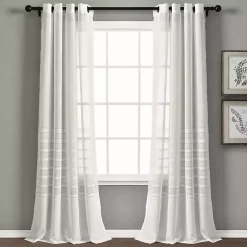 Kirklands Home Curtains & Drapes|Sheer Grommet Curtain Panel Set, 84 in. White