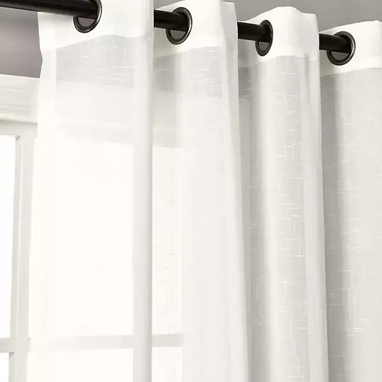 Kirklands Home Curtains & Drapes|Sheer Grommet Curtain Panel Set, 84 in. White