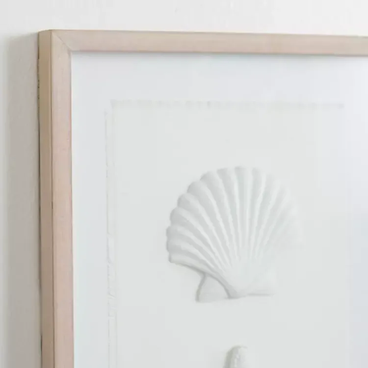 Kirklands Home Wall Plaques|Shells Shadowbox Wall Plaque White